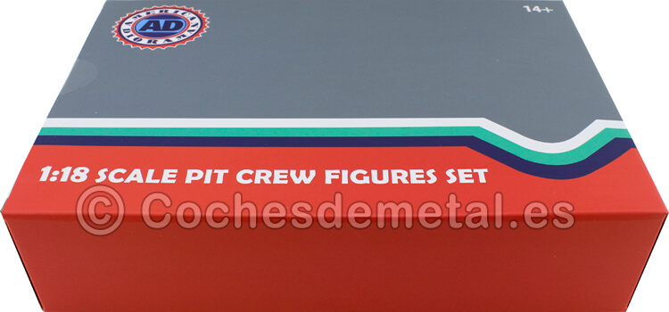 Set 7 Mecanicos de Fórmula 1 Boxes Equipo Ferrari 1:18 American Diorama 76550