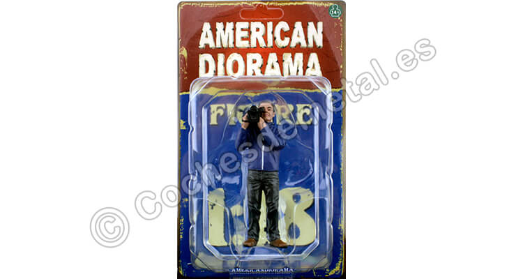 Figura de resina Unidad Móvil Camarógrafo 1:18 American Diorama 77427