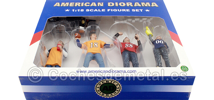 Figuras de Resina Fiesta en la Barbacoa Set de 4 Figuras con Barbacoa 1:18 American Diorama 77595