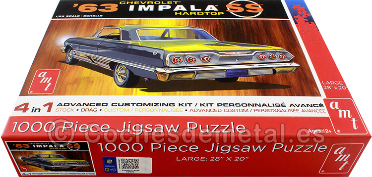 1963 Chevrolet Impala Hardtop Puzle de 1000 Piezas Amt 04754
