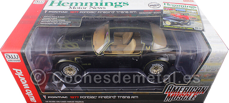 1977 Pontiac Firebird Trans Am Buccaneer Black 1:18 Auto World AMM1177