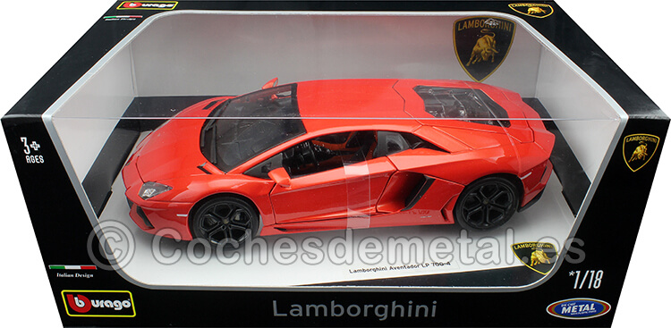 2011 Lamborghini Aventador LP700-4 Naranja 1:18 Bburago 11033