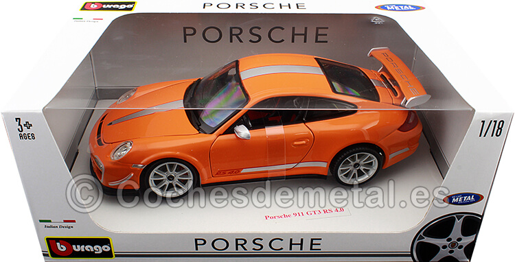 2012 Porsche 911 GT3 RS 4.0 Naranja 1:18 Bburago 11036