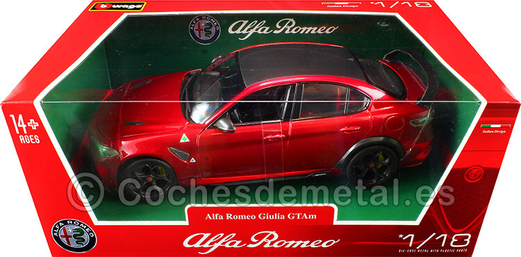 2020 Alfa Romeo Giulia GTAm Rojo Bicapa 1:18 Bburago 11049