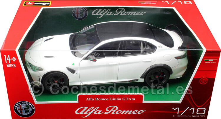 2020 Alfa Romeo Giulia GTAm Blanco 1:18 Bburago 11049