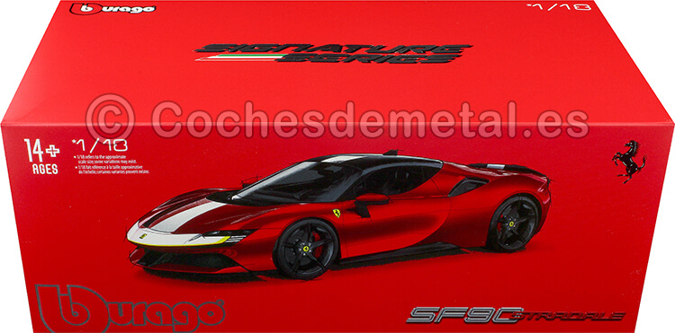2020 Ferrari SF90 Stradale Assetto Fiorano Rojo 1:18 Bburago Signature Series 16911