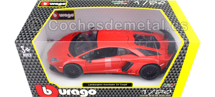 2015 Lamborghini Aventador LP 750-4 SV Coupe Red 1:24 Bburago 21079R
