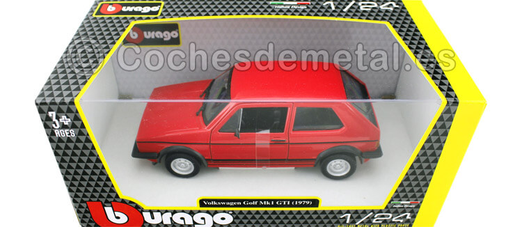 1979 Volkswagen Golf MK1 GTI Rojo 1:24 Bburago 21089