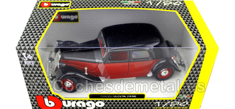 Citroen 15CV TA Negro/Rojo 1:24 Bburago 22017R