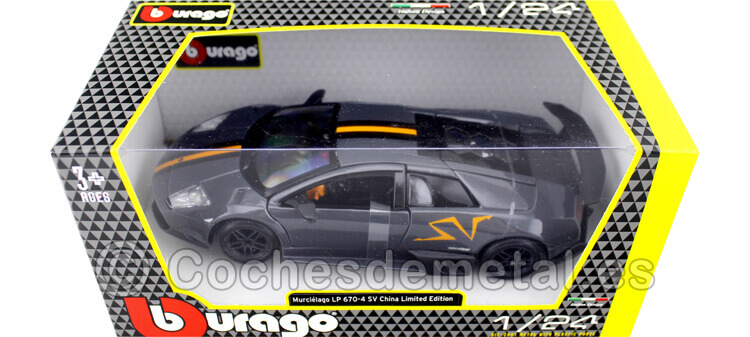 2010 Lamborghini Murcielago LP670-4 SV China Edition Grey 1:24 Bburago 22120S