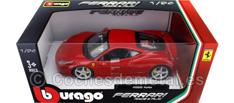 2010 Ferrari 458 Italia Rosso Corsa 1:24 Bburago 18-26003