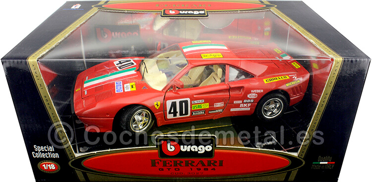 1984 Ferrari GTO 1984 Nº40 24H LeMans Rojo 1:18 Bburago 3027