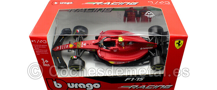 2022 Ferrari F1-75 Nº55 Carlos Sainz Scudería Ferrari 1:43 Bburago 36832S