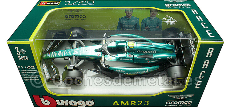 2023 Aston Martin AMR23 Nº14 Fernando Alonso Aramco Cognizant F1 Team 1:43 Bburago 38090A