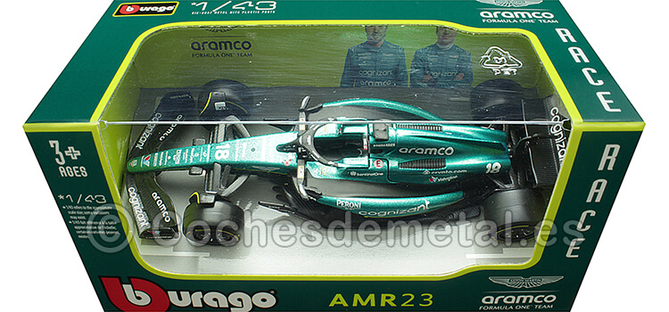 2023 Aston Martin AMR23 Nº18 Lance Stroll Aramco Cognizant F1 Team 1:43 Bburago 38090S