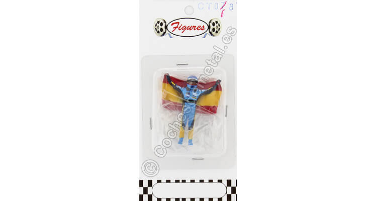 2005 Renault R25 Figura Fernando Alonso con Bandera de España 2005 Campeón Del Mundo 1:43 Cartrix CT068