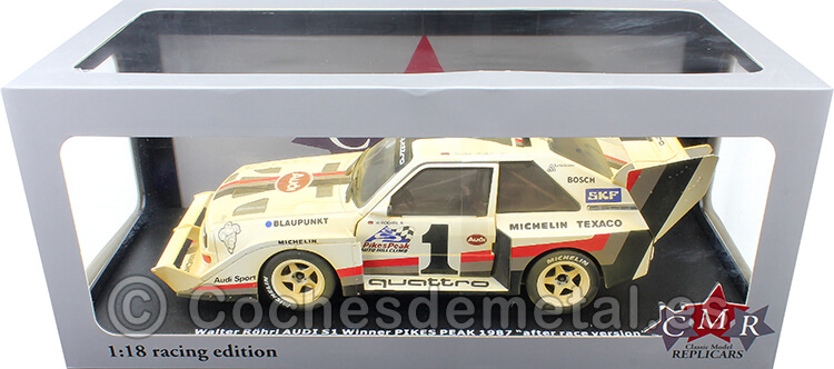 1987 Audi Sport Quattro S1 E2 Nº1 Walter Röhrl Ganador Pikes Peak Versión Sucio 1:18 CMR190