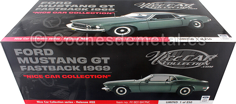 1969 Ford Mustang GT Bullet Street Fighter Verde Metalizado 1:18 ACME GMP A1801847NC