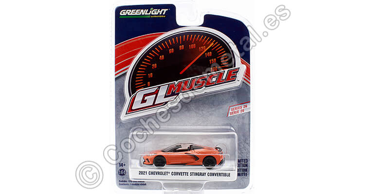 2021 Chevrolet Corvette Stingray Convertible GL Muscle Series 26 1:64 Greenlight 13310F