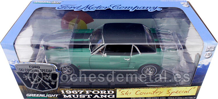 1967 Ford Mustang Ski Country Special Verde 1:18 Greenlight 13575