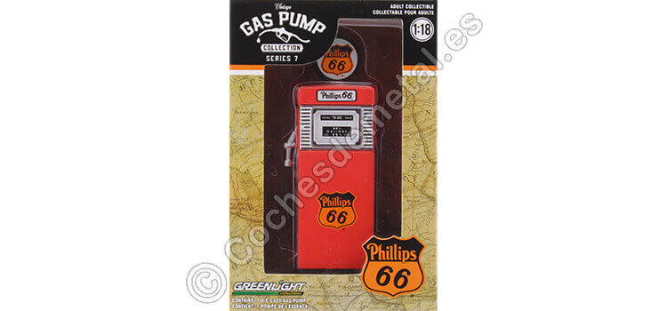 1951 Surtidor Wayne 505 Gas Pump Phillips 66 Ethyl 1:18 Greenlight 14070A