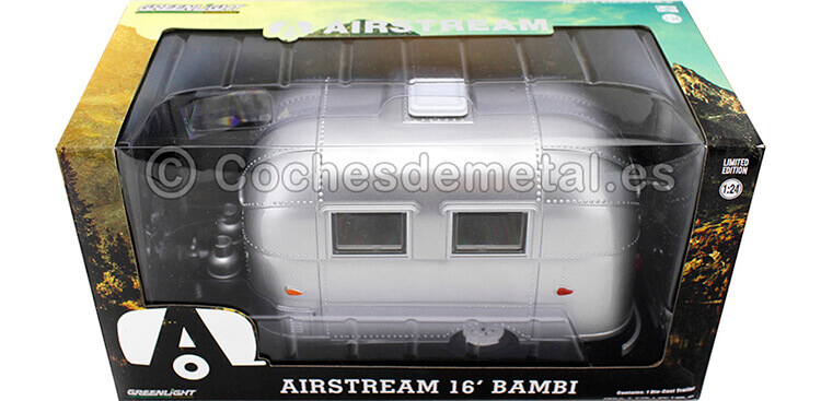 1956 Caravana Airstream Trailer Bambi 16 Aluminium 1:24 GreenLight 18224