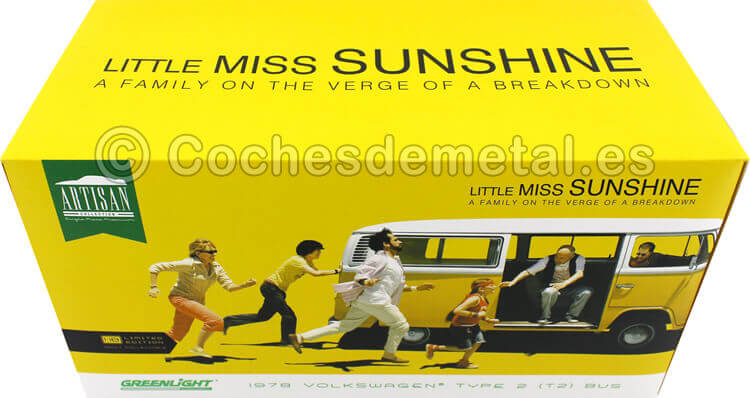 1978 Volkswagen VW Type 2 (T2) Bus Little Miss Sunshine 1:18 Greenlight 19051