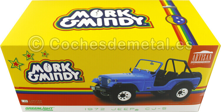 1972 Jeep CJ-5 Mork & Mindy Azul 1:18 Greenlight 19079