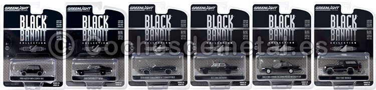 Lote de 6 Modleos Black Bandit Series 23 1:64 Greenlight 28030