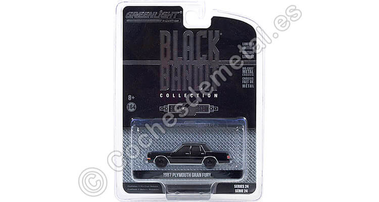 1987 Plymouth Gran Fury Black Bandit Series 24 1:64 Greenlight 28050C