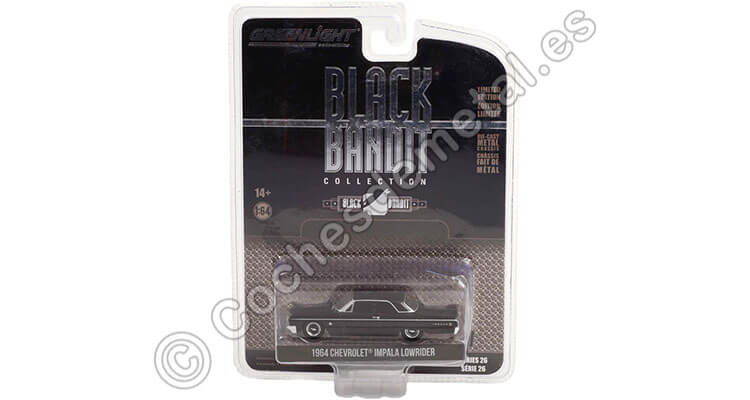 1964 Chevrolet Impala Lowrider Black Bandit Series 26 1:64 Greenlight 28090B