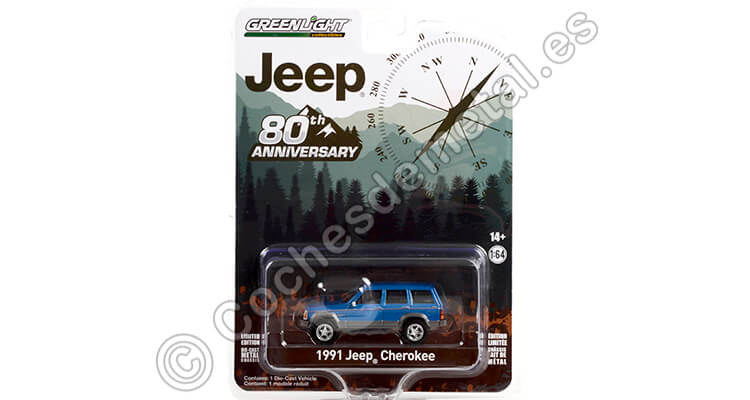 1991 Jeep Cherokee Anniversary Collection Series 14 1:64 Greenlight 28100D