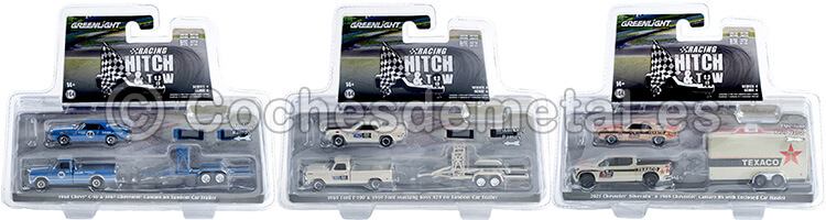 Lote de 3 Modelos Racing Hitch & Tow Series 4 1:64 Greenlight 31140