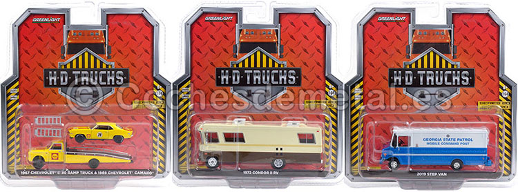 Lote de 3 Modelos H.D. Truck Series 20 1:64 Greenlight 33200
