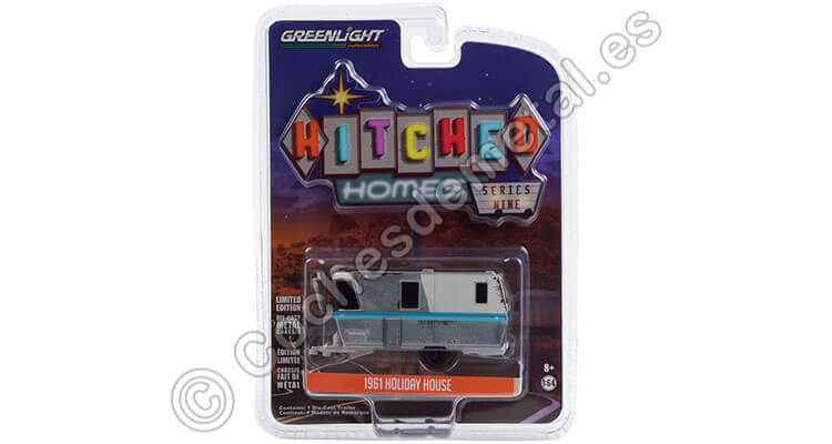 1961 Caravana Holiday House Weathered Hitched Homes Series 9 1:64 Greenlight 34090A