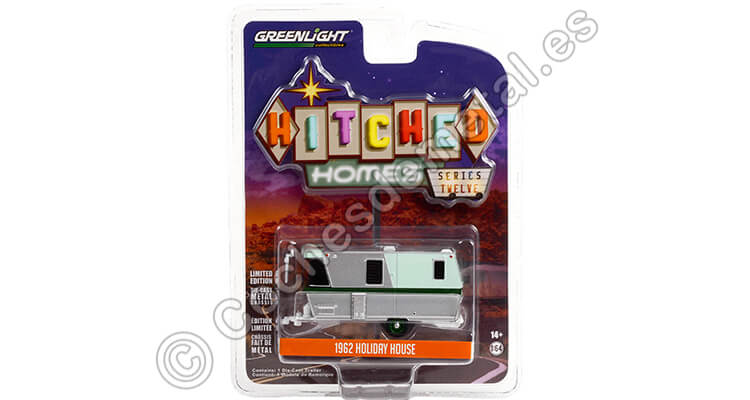 1962 Caravana Holiday House Hitched Homes series 12 1:64 Greenlight 34120A