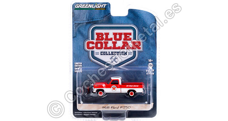 1968 Ford F-250 Pickup Con Quitanieves Blue Collar Series 9 1:64 Greenlight 35200A
