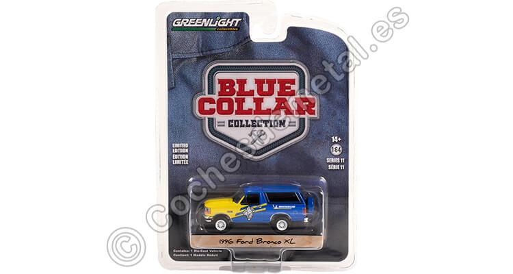 1996 Ford Bronco XL Neumáticos Michelin Blue Collar Collection Series 11 1:64 Greenlight 35240D