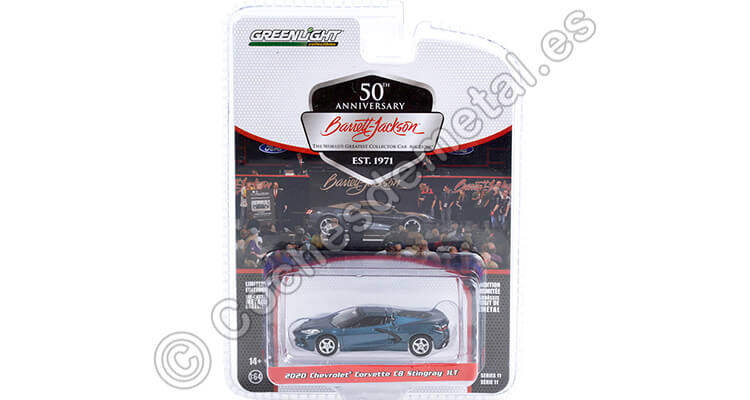 2020 Chevrolet Corvette C8 Stingray 1LT Barrett Jackson Series 11 Gris Sombra 1:64 Greenlight 37270E