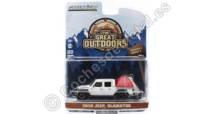 2020 Jeep Gladiator + Carpa Moderna The Great Outdoors Series 1 1:64 Greenlight 38010D