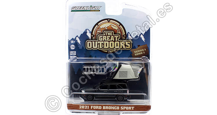2021 Ford Bronco Sport + Modern Rooftop Tent The Great Outdoors Series 1 1:64 Greenlight 38010F