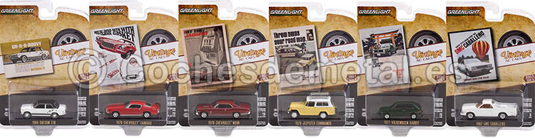 Lote de 6 Modelos Vintage Ad Cars Series 6 1:64 Greenlight 39090
