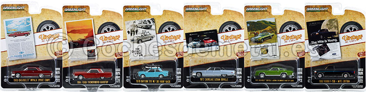 Lote de 6 Modelos Vintage Ad Cars Series 7 1:64 Greenlight 39100