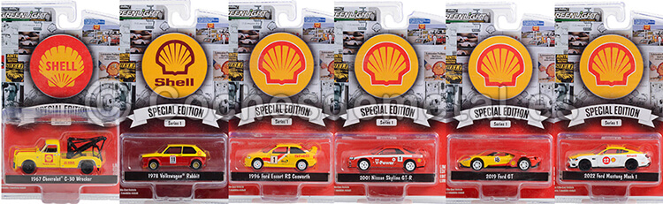 Lote de 6 Modelos Shell Oil Special Edition Series 1 1:64 Greenlight 41125