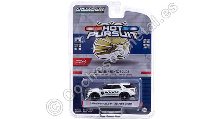 2020 Ford Police Interceptor Utility Sterling Heights Hot Pursuit Series 38 1:64 Greenlight 42960E