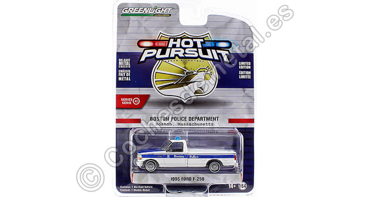 1995 Ford F-250 Boston Police Department Hot Pursuit Series 40 1:64 Greenlight 42980C