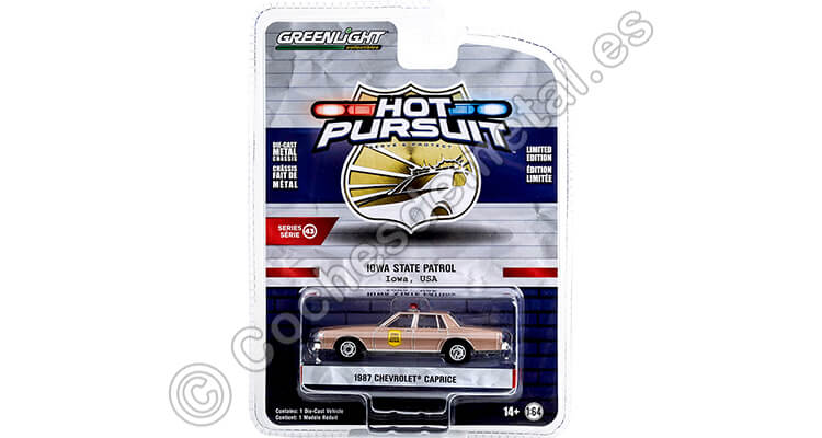 1987 Chevrolet Caprice 9C1 Indiana State Hot Pursuit Series 43 1:64 Greenlight 43010B