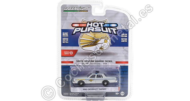 1990 Chevrolet Caprice Highway Patrol Hot Pursuit Series 44 1:64 Greenlight 43020B
