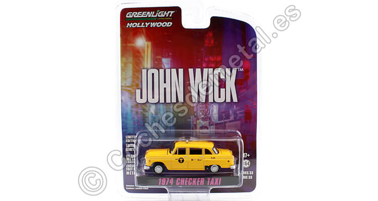 2019 Checker Motors Marathon A11 John Wick, Hollywood Series 33 1:64 Greenlight 44930F