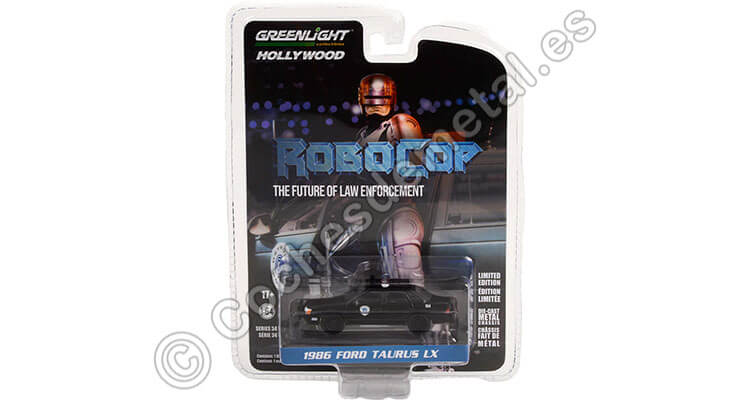 1986 Ford Taurus LX Detroit Metro West Police Robocop, Hollywood series 34 1:64 Greenlight 44940D